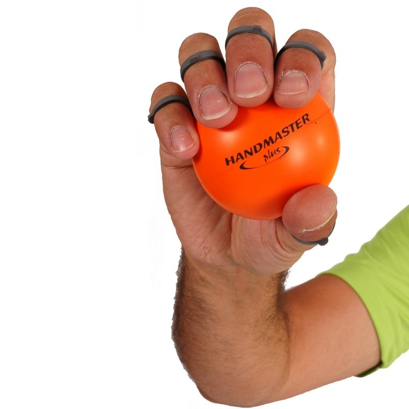 Handmaster Plus Physical Therapy Hand Exerciser - Forearm Exerciser with Stress Relief Ball - Hand Therapy Balls for Exercise, Training - Finger Exerciser & Strengthener - Firm Tension, Orange - Image 3