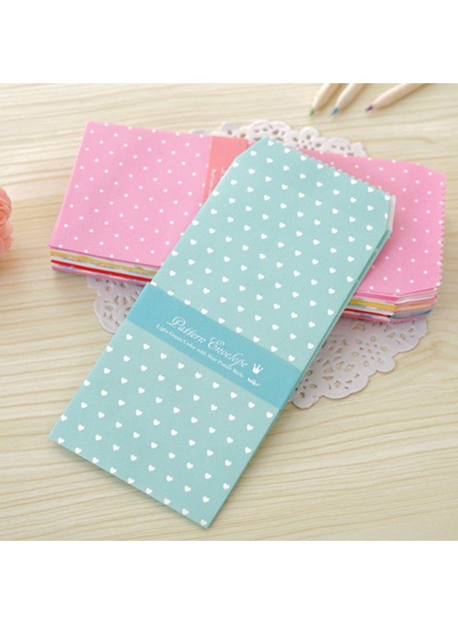 SCStyle 50 Pack Colored Envelopes 3.35 X 6.89 Inches 10 Unique Design Cute Coin Invitation Gift Card Postcard Colorful Envelopes  - Image 2