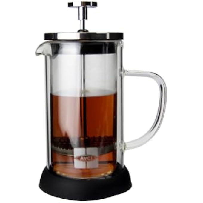 تيلاند ماكينة صنع القهوة بمكبس من زجاج البورسليكات، ماكينة تحضير قهوة ذات جدار واحد مقاومة للحرارة، وعاء قهوة بارد، كوبين للمطبخ والهدايا، آمنة للاستخدام في غسالة الأطباق، سعة 350 مل - Image 2