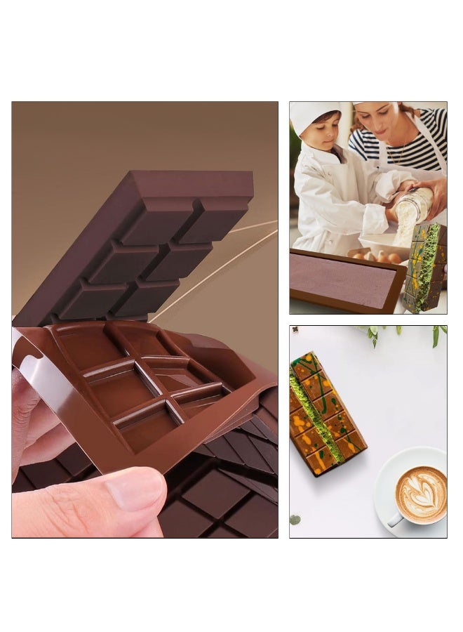 Deep Chocolate Bar Molds 2 Pack, Large and Thick Silicone Chocolate Bar Molds for Stuffed Bar, Big Chocolate Candy Bar Mold for Filling Knafeh Pistachio Chocolate Bar - Image 3