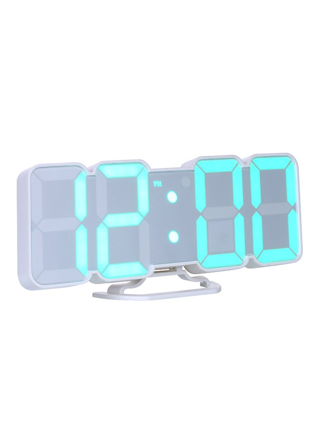 3D Wireless Remote Digital LED Alarm Clock Plastic White 226grams - Image 3