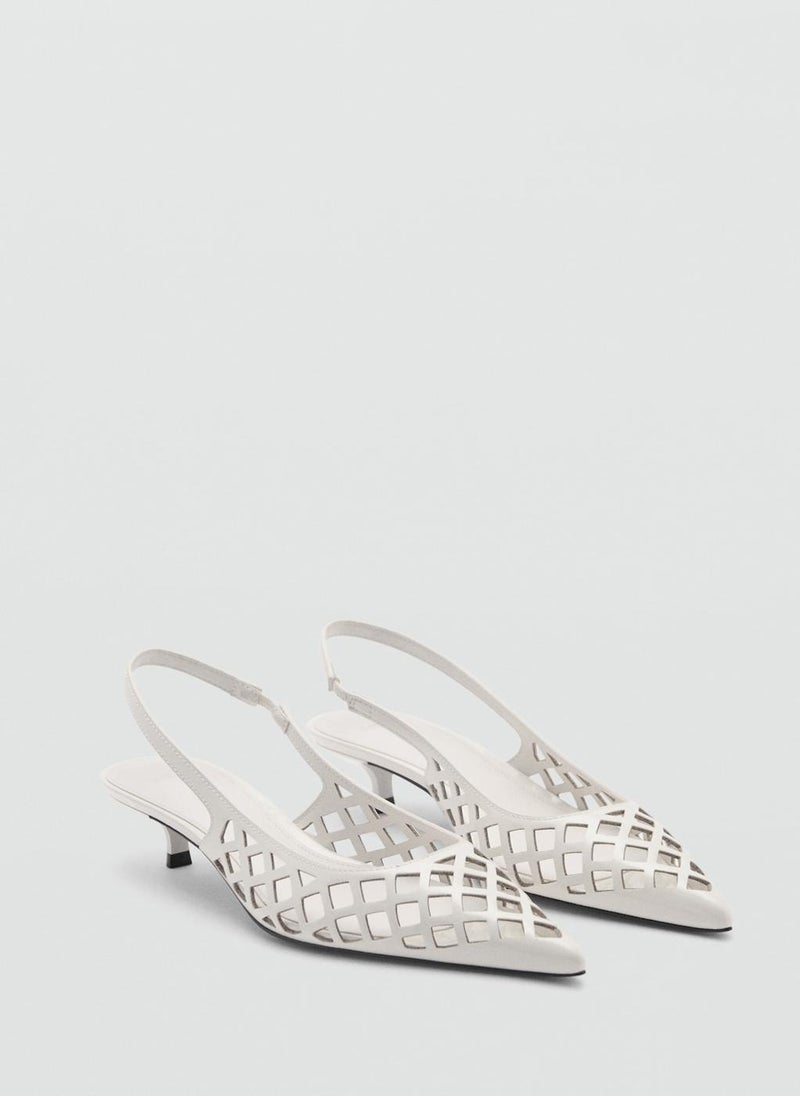 MANGO - Die-Cut Kitten Shoes - Image 1