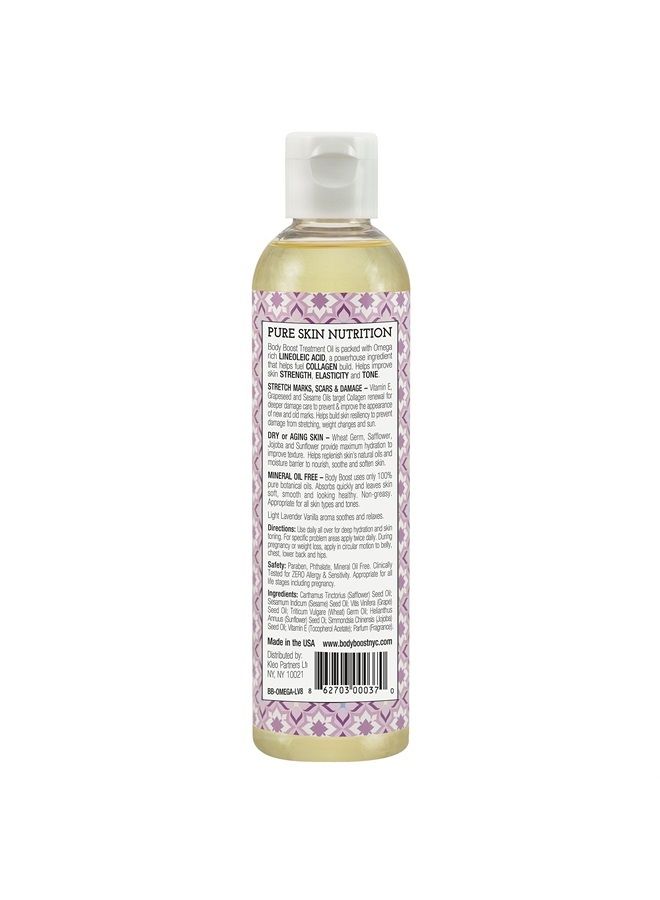 Body Boost زيت لافندر فانيليا لعلامات التمدد 8 أونصات - إصلاح علامات التمدد والندوب - آمن للحمل والرضاعة - نباتي - Image 2