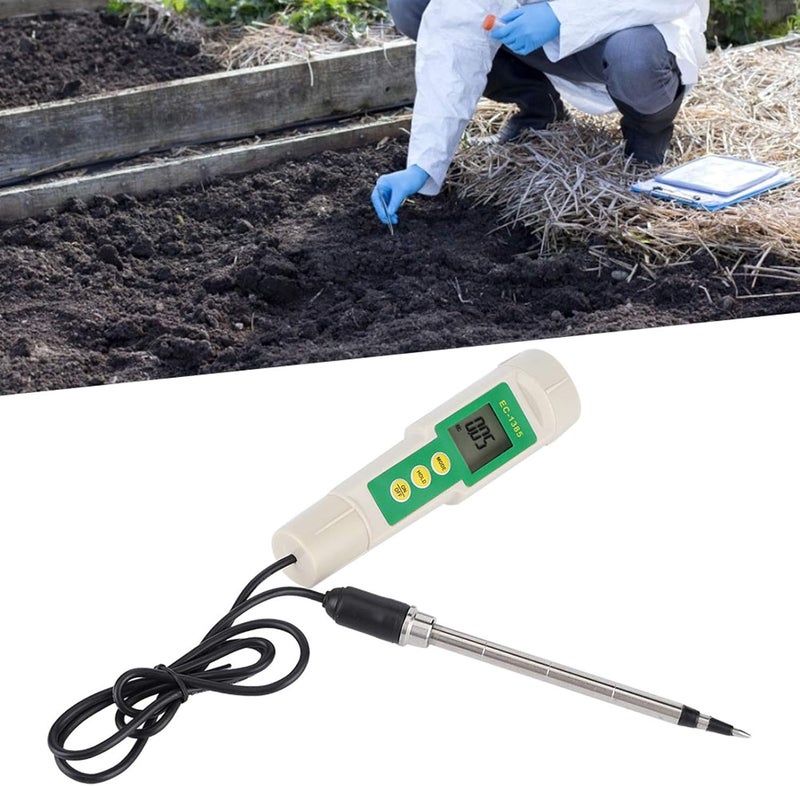 Fydun Fydun EC3185 Portable Soil ECTDSCF Tester Salinity Meter for Agricultural Horticultural Planting EC3185 Portable Soil ECTDSCF for Family - Image 2