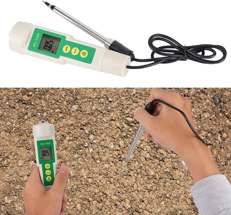 Fydun Fydun EC3185 Portable Soil ECTDSCF Tester Salinity Meter for Agricultural Horticultural Planting EC3185 Portable Soil ECTDSCF for Family - Image 3