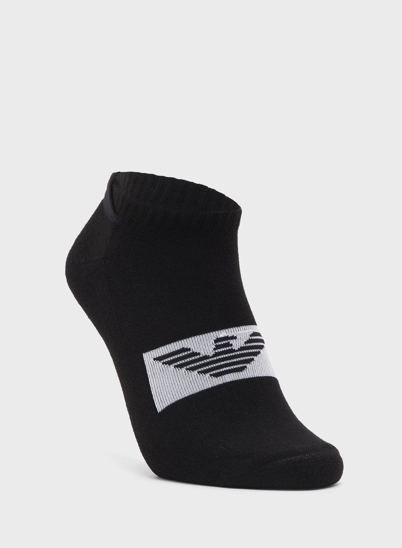 امبوريو ارماني 2 زوج جوارب بشعار للكاحل - Image 3