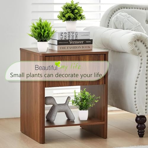 GREENTIME 3Pack Mini Fake Plants in Pots Artificial Plastic Eucalyptus Plant Wheat Grass Potted Faux Greenery Indoor for Office Desk Coffee Table Bathroom Bedroom Home Decorations - Image 5