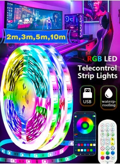 Litus LED Light Strip RGB with Remote Control, USB Powered,Waterproof, Ideal for TV Backlighting, Gaming Room, Bedroom, and Indoor Decor – Available in Lengths 2m, 3m, 5m, and 10m.  - Image 1
