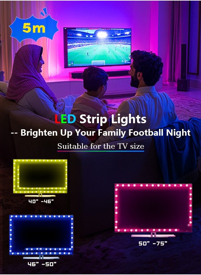 Litus - LED Light Strip RGB with Remote Control, USB Powered,Waterproof, Ideal for TV Backlighting, Gaming Room, Bedroom, and Indoor Decor – Available in Lengths 2m, 3m, 5m, and 10m. - Image 1