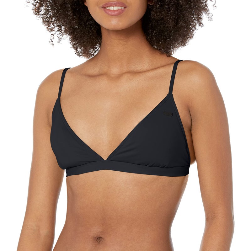 Roxy Women's Bikini Top â€“ UPF 50+, Quick-Dry, Removable Pads, Swimsuit Top, Surf & Beachwear, Anthracite, X-Small - Image 1