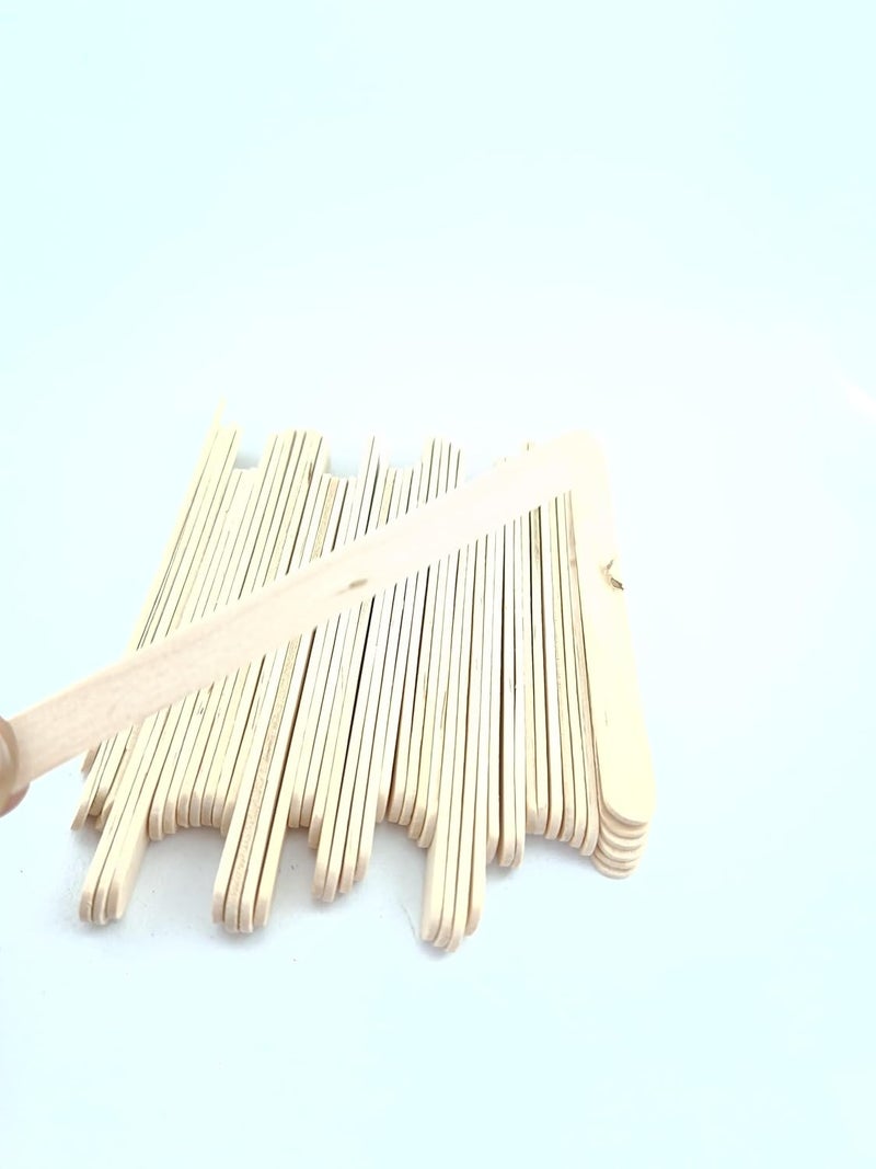advancedestore Wood Craft Stick Straight Edge Natural Wooden Ice Cream Size 1x11cmPack of 200pcs - Image 3