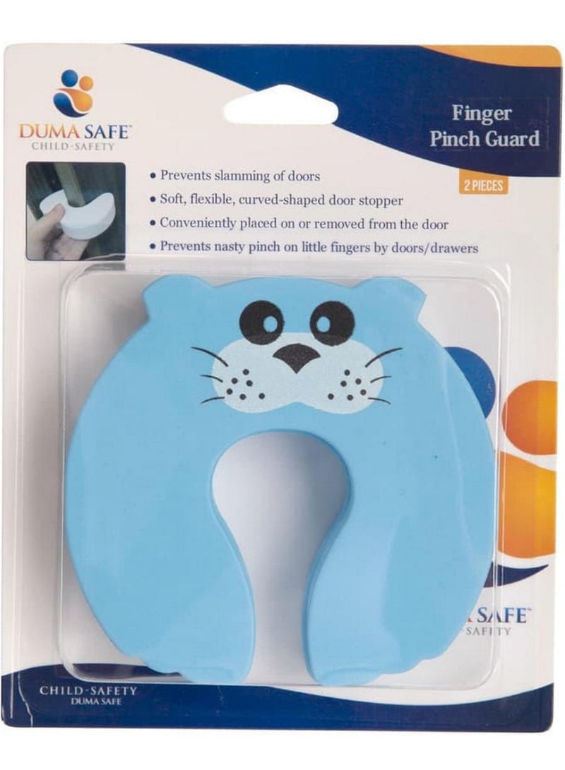 DumaSafe Child Safety U Shaped Blue Cat Finger Pinch Guard 2 Pcs - Image 1