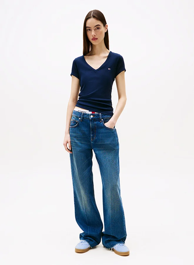 TOMMY JEANS Essential V-Neck Slim Fit T-Shirt