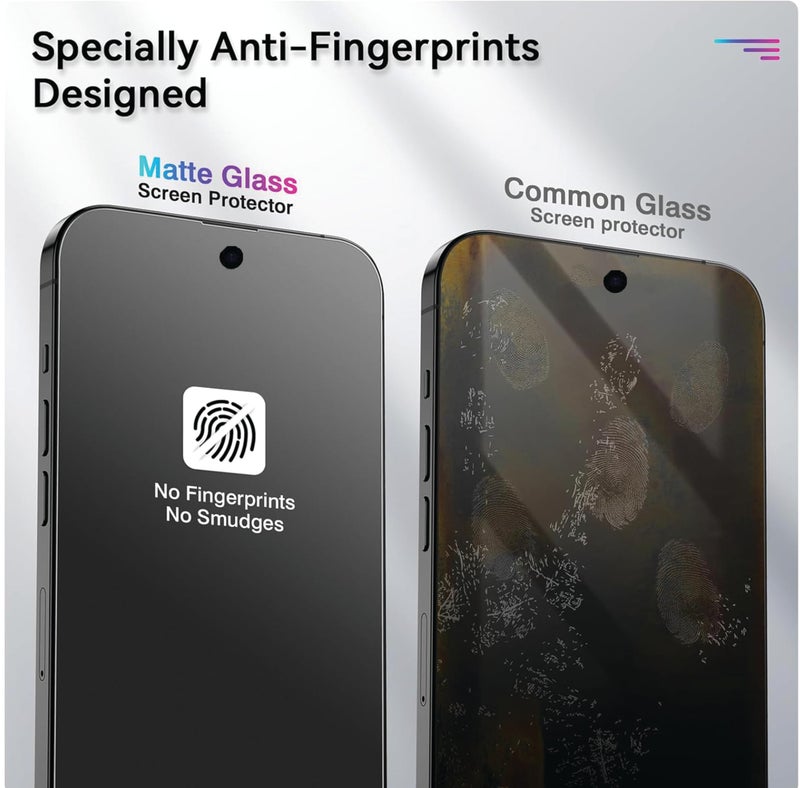 FabeKee Matte Screen Protector Compatible With Redmi Note 15 Pro 5g Matte Tempered Glass film Anti-Glare & Anti-Fingerprint, Case Friendly -Smooth as Silk, 6.67inch - Image 2
