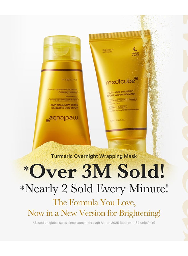 ميديكيوب قناع الكركم المقشر الليلي يغذي البشرة الباهتة غير المتساوية بالكولاجين المتحلل للحصول على بشرة متوهجة ومرونة محسنة - Image 2