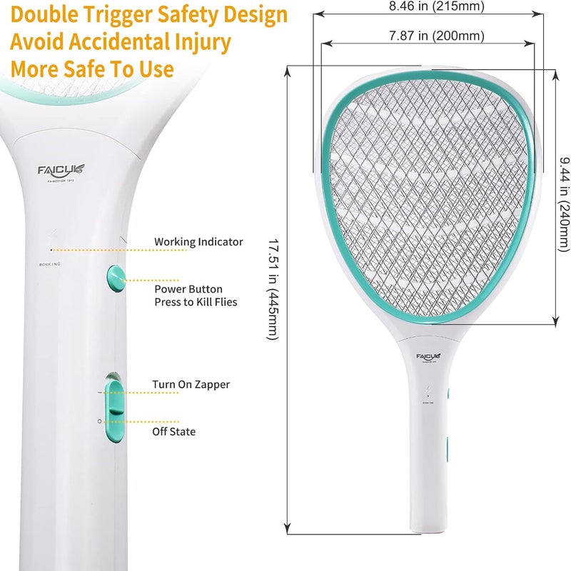 Faicuk Handheld Bug Zapper Racket Electric Fly Swatter - Image 3