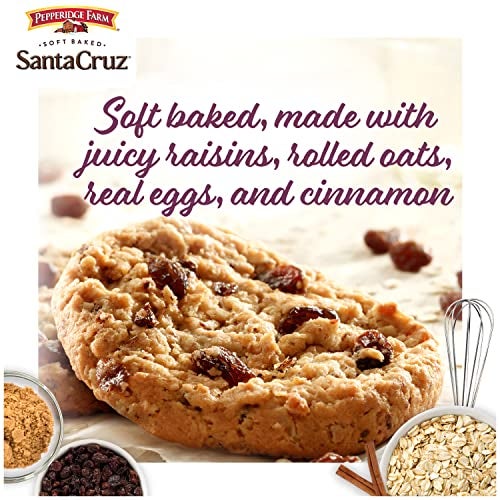 Pepperidge Farm Santa Cruz Soft Baked Oatmeal Raisin Cookies, 8.6 oz. Bag - Image 2