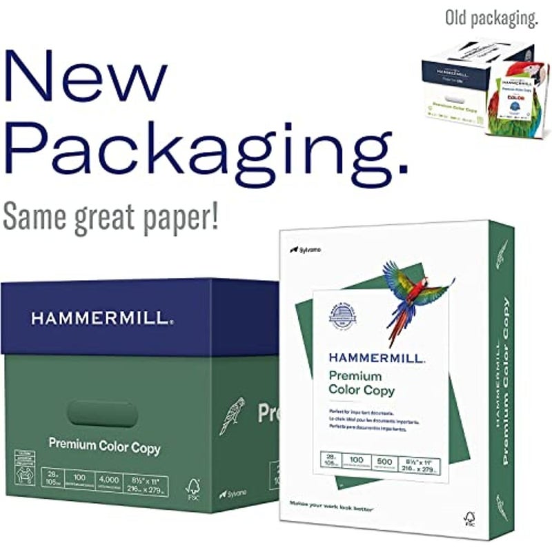Hammermill Printer Paper, Premium Color 28 lb Copy Paper, 8.5 x 11-1 Ream (500 Sheets) - 100 Bright, Made in the USA, 102467R - Image 4