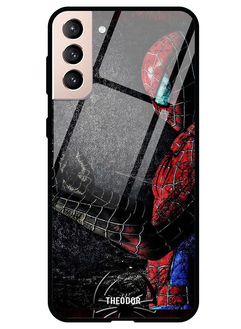 Theodor Protective Tempered Glass Case Cover Samsung Galaxy S21 PLUS  Spider Man - Image 1