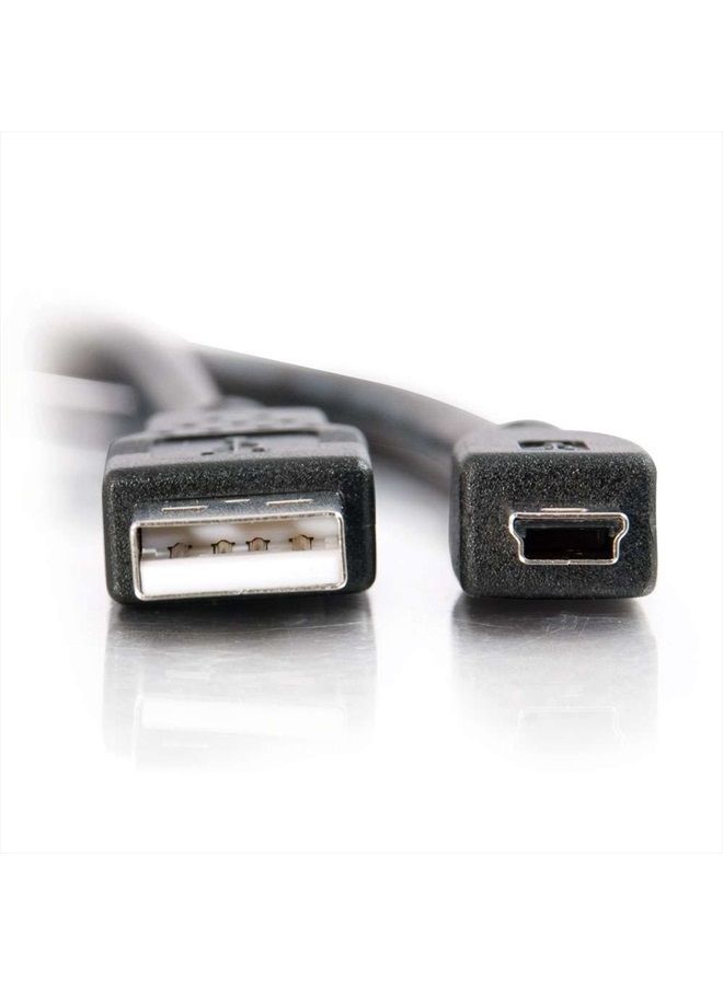C2G Legrand - C2G Mini USB 2.0 Cable, USB A to B Cable, Black Data Transfer Cable, 1 Meter (3.28 Feet) C2G USB Cable, 1 Count, C2G 27329 - Image 3