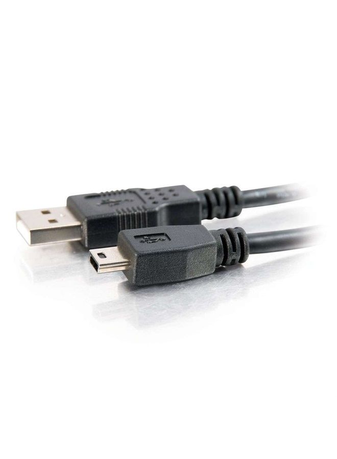 C2G Legrand - C2G Mini USB 2.0 Cable, USB A to B Cable, Black Data Transfer Cable, 1 Meter (3.28 Feet) C2G USB Cable, 1 Count, C2G 27329 - Image 4