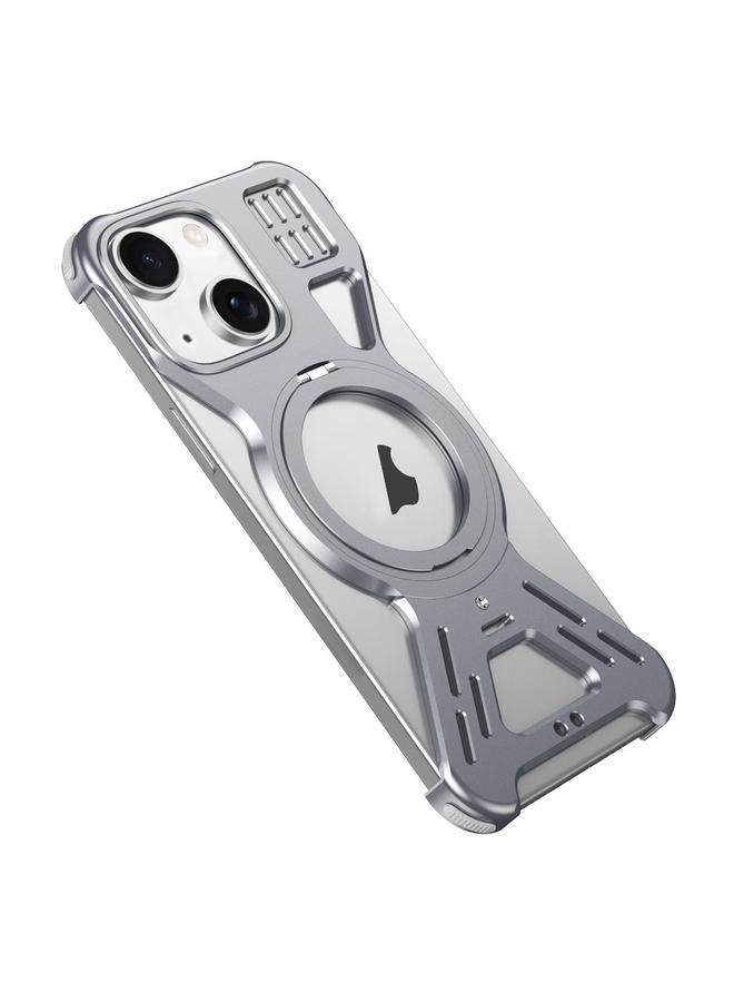 اس-توب جراب لهاتف iPhone 15 Armor 360 Holder بدون إطار من سبائك MagSafe - Image 1