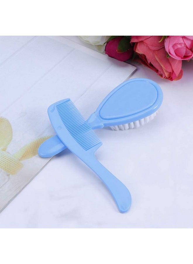 HEALLILY Baby Brush and Comb Set Children Massage Care Safety Comb Soft Comb Brush Combination Blue Toddler Comb Infant Hair Brush Kids Comb  - Image 5