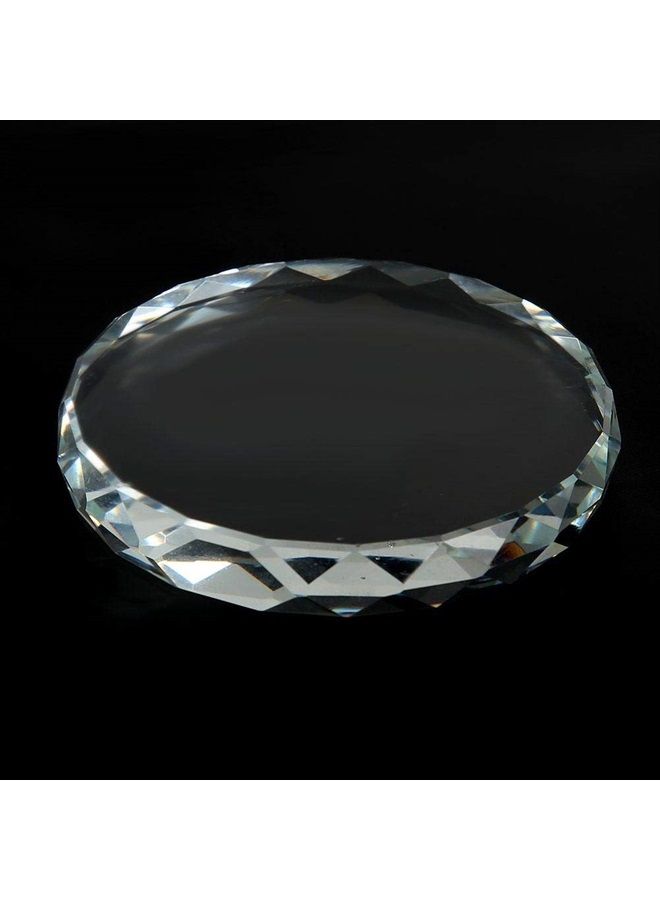 Sonew Nail Art Palette Makeup Palette Glass Nail Art Palette Nail Art Display Cosmetic Mixing Tools Nail Art Painting Color Toning Glass DIY Tool Drawing Color Dish Glue Holder(Round glass sheet 02) - Image 5