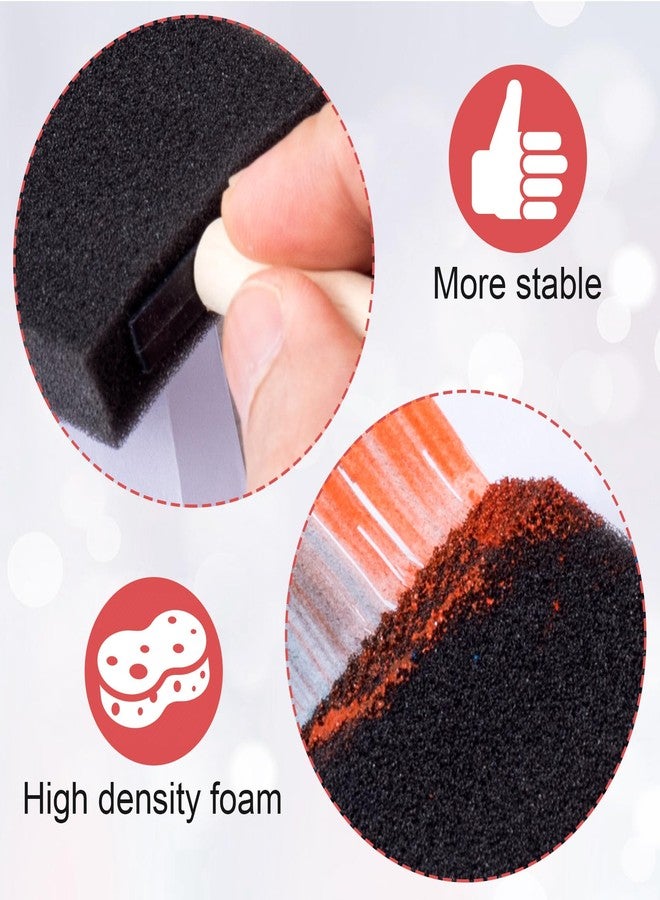 CustomyLife 4 Pcs Foam Paint Brushes, 4 Sizes Wood Handle Sponge Paint Brush 1" 2" 3" 4" for Details, Staining, Varnishes, Large Area and DIY Craft Projects - Image 4