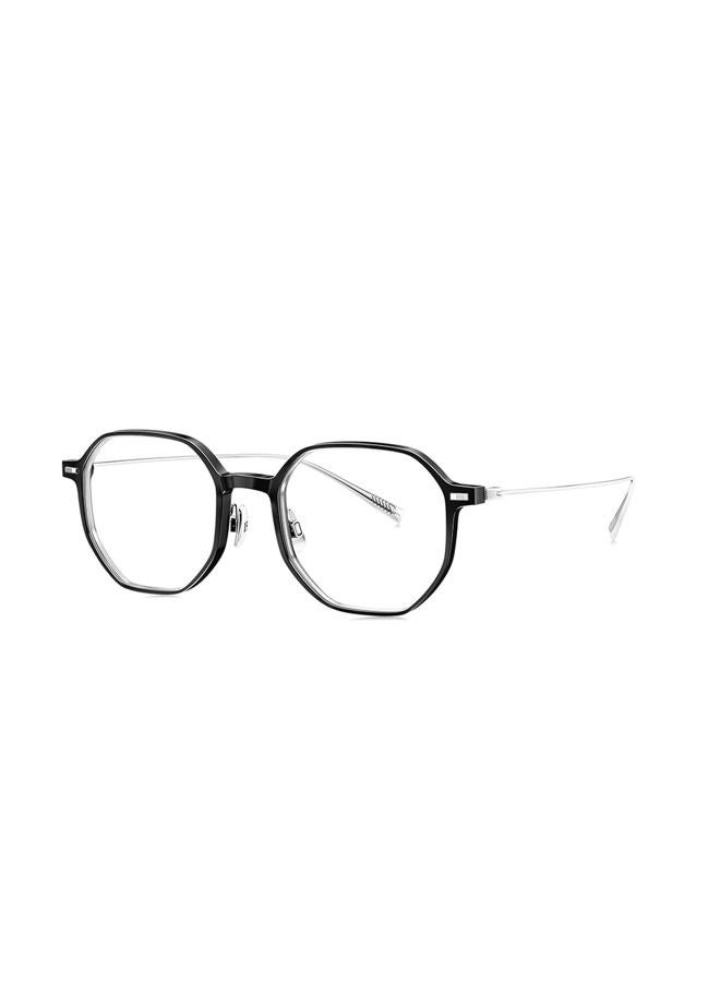 BOLON Titanium Polygon Prescription Eyeglass Frame for Men Women BH6006 Frisco, Exclusive Eyewear Brand of EssilorLuxottica, Gloss Black/Demo Lens, 49mm - Image 1