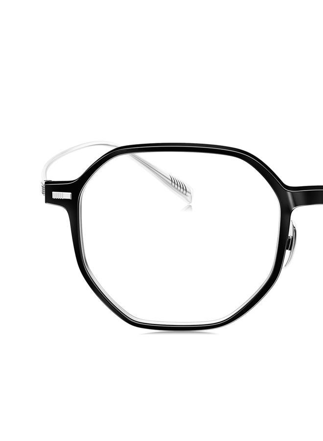BOLON Titanium Polygon Prescription Eyeglass Frame for Men Women BH6006 Frisco, Exclusive Eyewear Brand of EssilorLuxottica, Gloss Black/Demo Lens, 49mm - Image 4