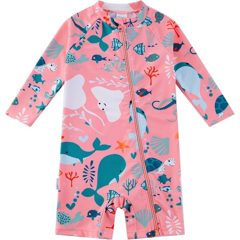 Baby Boys/Girls One-Piece Swimsuit with UPF 50+ Suitable for 3 36 Months - Image 1