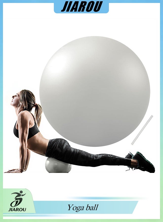 JIAROU Soft Pilates Ball 25 cm, Ideal Small Exercise Ball Between Knee Squeeze for Physical Therapy Yoga Core Medicine Abs Pt Bouncy, Mini Rubber Fitball Barre Workout Equipment for Women Men Kid Toddler(Grey）) - Image 1