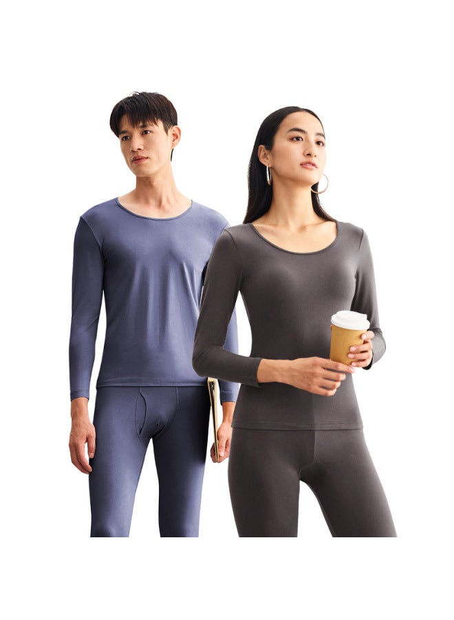 Acrylic Ultra-thin Heating Underwear For Men And Women, Autumn Underwear, Low Collared Bottoming Shirt, Modal Warm - Image 3