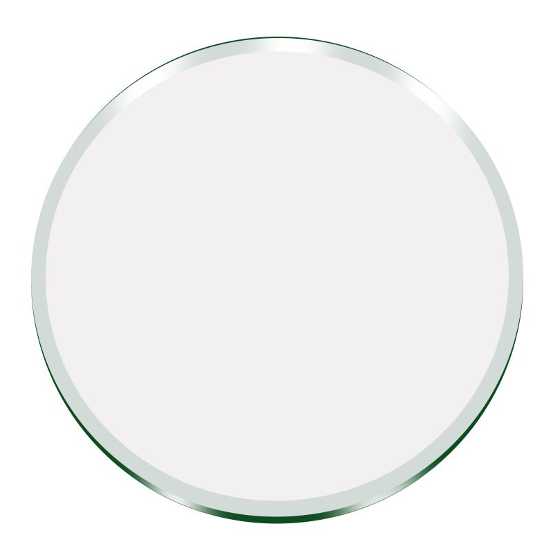 SZG Glass 14 Inch Round Glass Table Top 14 Thick Tempered Beveled Edge 14 in