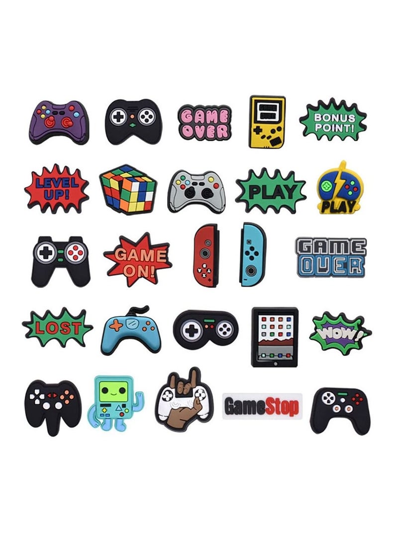 Excefore 25 Pcs Video Game Shoe Charms for Clog Shoe Decoration, Trendy Game Controller Charms Accessories Pack for Boy Girls Women Men, Cute Shoe Decoration Charms for Kids Party Gifts - Image 2