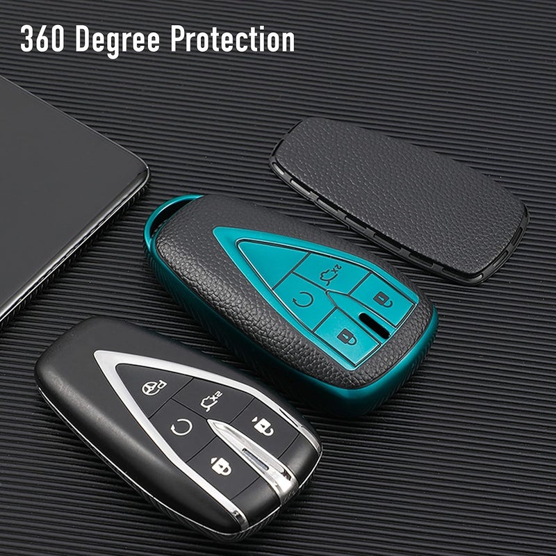 7سليندر TPU غطاء حافظة مفتاح السيارة مع سلسلة مفاتيح لـ شانجان UNI-T CS75 Eado Plus UNI-K CS85 Alsvin CS95 CS35 - أزرق - Image 5