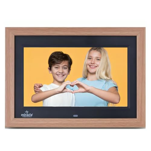 miracle digital 10 Inch Digital Picture Frame,HD IPS Digital Photo Frames,Wall Mounted Electronic Slideshow,Using USB or SD to Play Photos/Videos/Music - Image 1