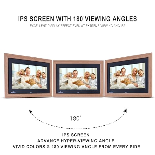 miracle digital 10 Inch Digital Picture Frame,HD IPS Digital Photo Frames,Wall Mounted Electronic Slideshow,Using USB or SD to Play Photos/Videos/Music - Image 3