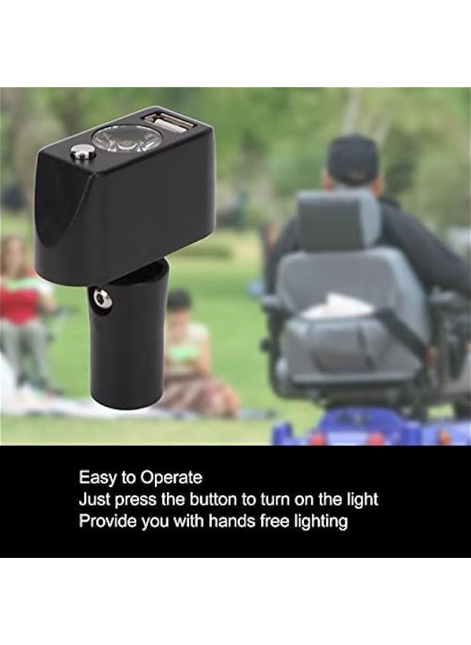 Generic LED Electric Wheelchair Lighting Controller, 3 Pin XLR Head USB Charging Power Light for Electric Wheelchair, Angle, for Jiu Yuan, for BEIZ, for HAOGE, for  - Image 2
