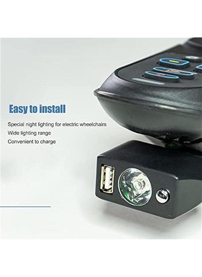 Generic LED Electric Wheelchair Lighting Controller, 3 Pin XLR Head USB Charging Power Light for Electric Wheelchair, Angle, for Jiu Yuan, for BEIZ, for HAOGE, for  - Image 4