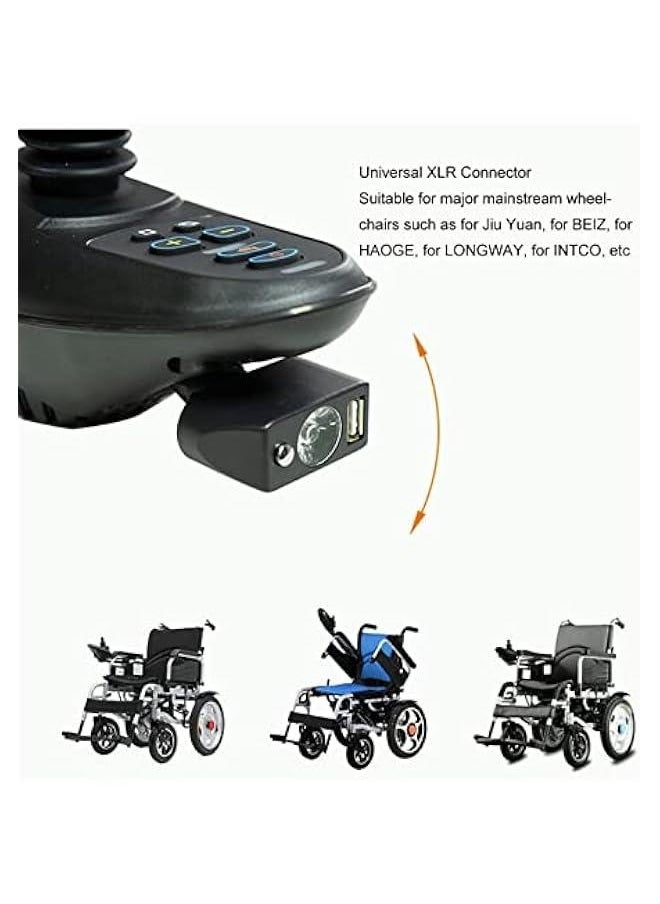 Generic LED Electric Wheelchair Lighting Controller, 3 Pin XLR Head USB Charging Power Light for Electric Wheelchair, Angle, for Jiu Yuan, for BEIZ, for HAOGE, for  - Image 5
