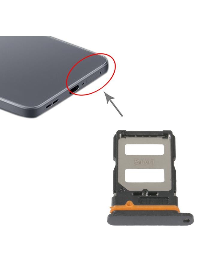 erorex SIM Card Tray + SIM Card Tray For Xiaomi Redmi K40s (Black) - Image 4