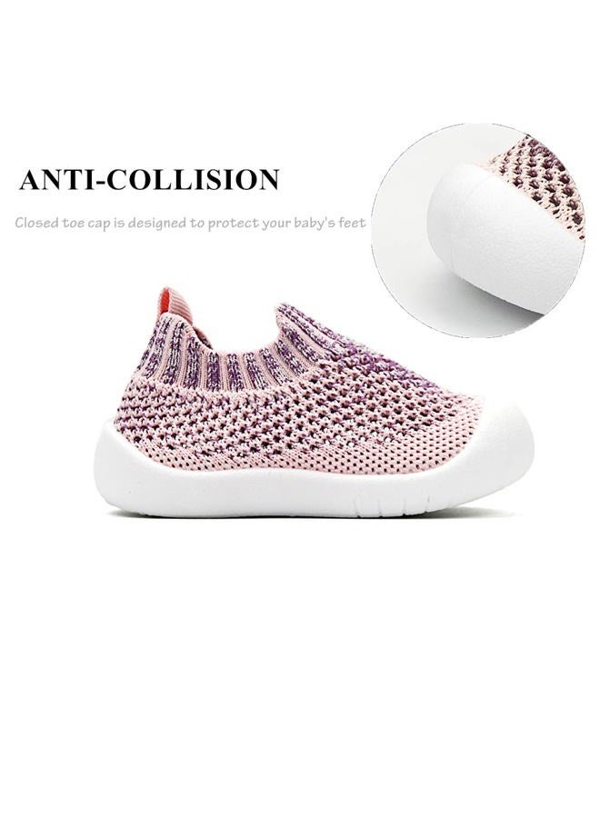OAISNIT Baby Boy Girl Shoes Breathable Mesh Sneakers Lightweight Non-Slip Toddler Walking Shoes Infant First Walkers 6-24 Months(18-24 Months, 2-Pink), 2-pink, 18-24 Months - Image 5