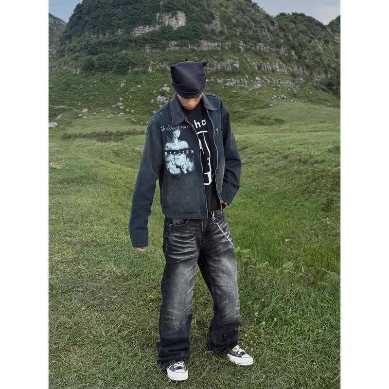 Unisex Classic Denim Jeans Loose Fit Daily Outdoor Wear - Image 5