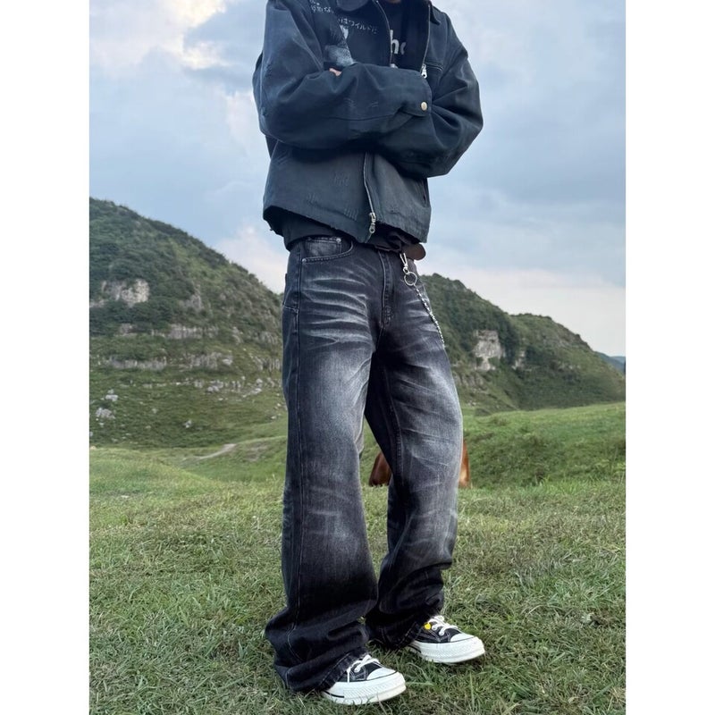 Unisex Classic Denim Jeans Loose Fit Daily Outdoor Wear - Image 3