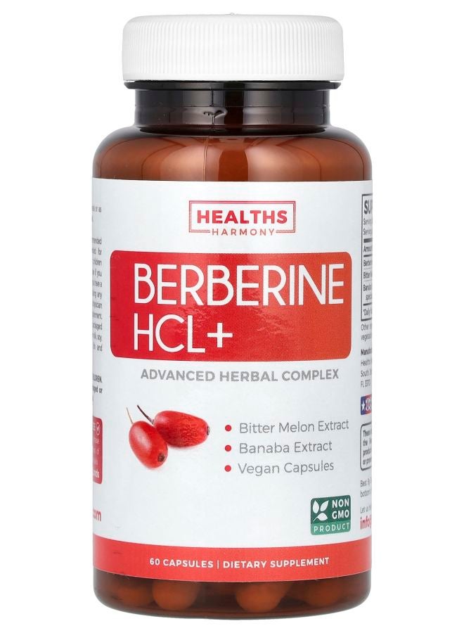 Berberine HCL+ 60 Capsules