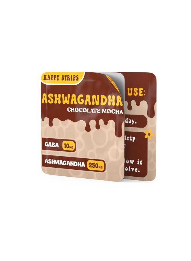 The Supplement Co Happy Strips Organic Ashwagandha KSM 66 & GABA for Stress Relief, Calmness, Sleep - Fast-Acting & Rapid-Dissolving, Chocolate Mocha Flavored, Organic, Vegan, Sugar-Free - 30 Count - Image 3