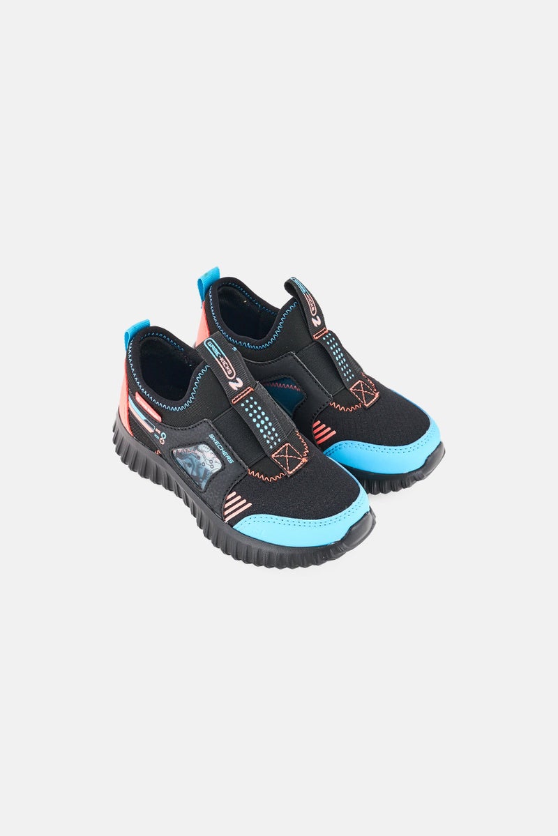 SKECHERS Toddlers Boy Techno Pointz Slip On Outdoor Shoes, Multicolor - Image 4