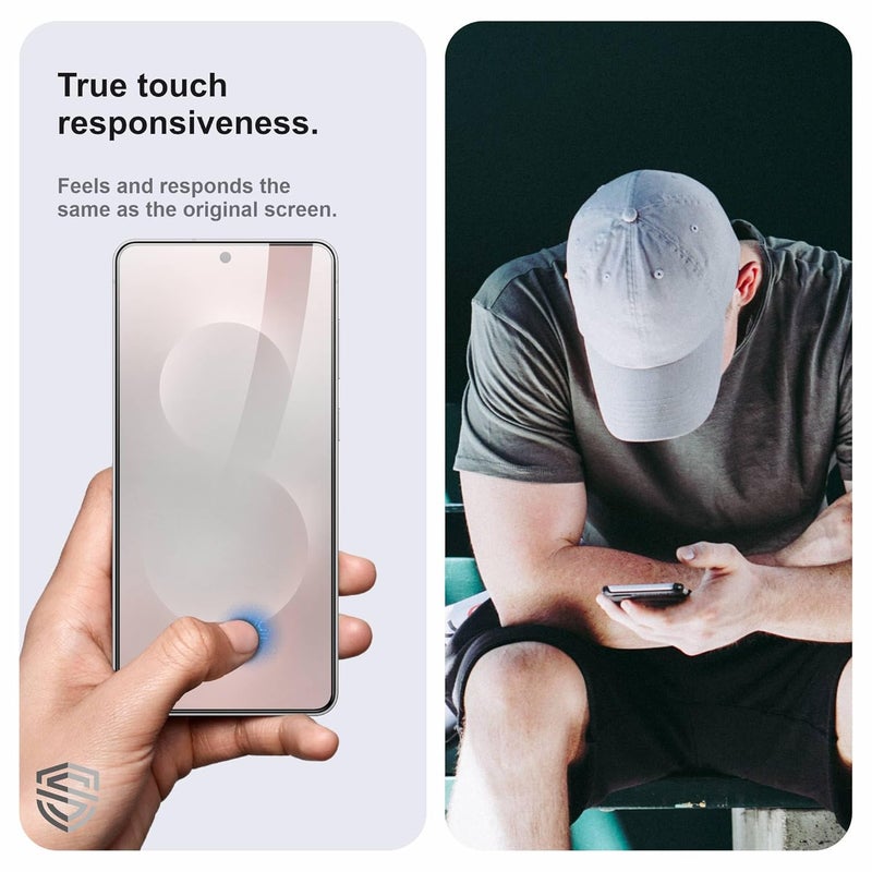 Skyddshield Military-Grade Gorilla Tempered Glass For Samsung Galaxy S25 Edge (6.7 Inch) With Installation Kit | Edge to Edge Coverage | Black - Image 4
